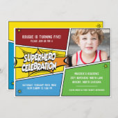 Superhero Celebration Einladung (Vorne/Hinten)