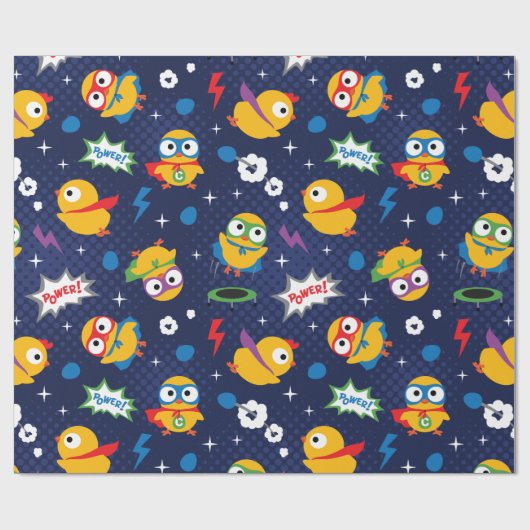 Superhero Chicken Geschenkpapier (Flach)