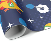 Superhero Chicken Geschenkpapier (Rolleneckpunkt)