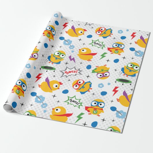 Superhero Chicken Geschenkpapier (Ungerollt)