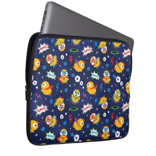 Superhero Chicken Laptopschutzhülle (Vorne Rechts)