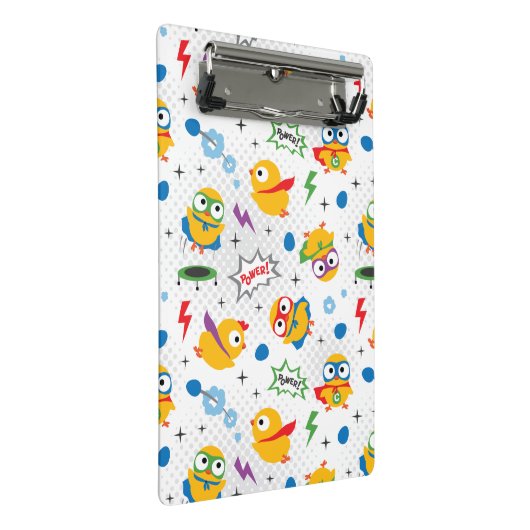 Superhero Chicken Mini Klemmbrett (Schrägansicht)