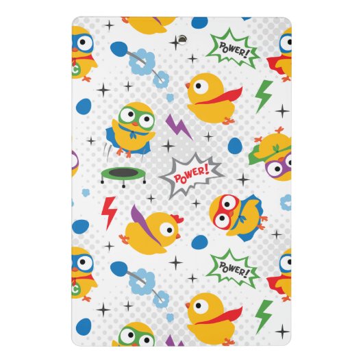 Superhero Chicken Mini Klemmbrett (Rückseite)