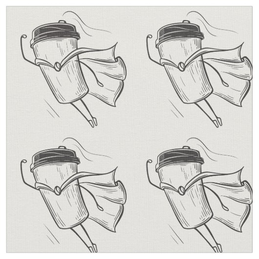 Superhero Coffee Tumbler Stoff (Nahaufnahme)
