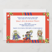 Superhero Comic Action Hero Boy in Cape Einladung (Vorderseite)