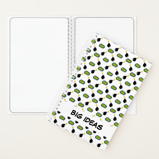 Superhero Comic Big Ideas Sketchbook Pow Boom Bam Notizblock (Innen)