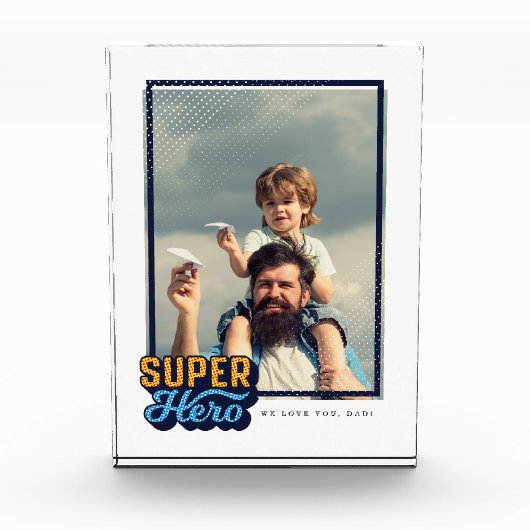 Superhero Comic Book Foto Geschenk für Vater Keepa (Vorderseite)