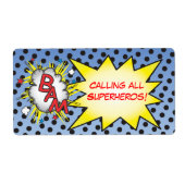 Superhero Comic Book Labels (Vorne)
