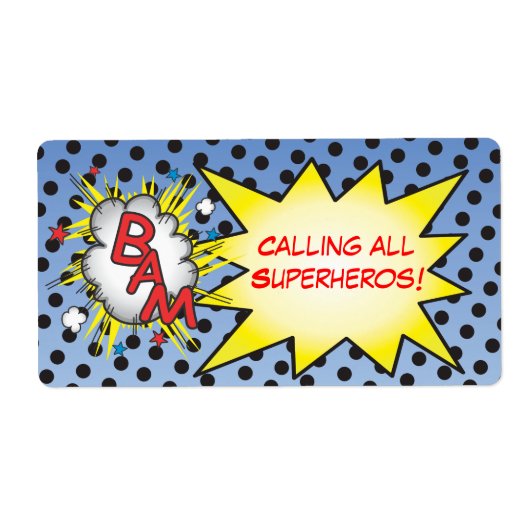 Superhero Comic Book Labels (Vorne)