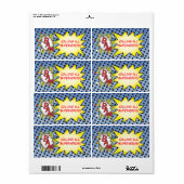 Superhero Comic Book Labels (Vorne)