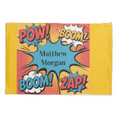 Superhero Comic Book Pop Art Boy Birthday Gift Kissenbezug (Rückseite)
