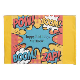 Superhero Comic Book Pop Art Boy Birthday Gift Kissenbezug