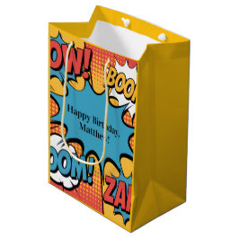 Superhero Comic Book Pop Art Boy Birthday Party Mittlere Geschenktüte