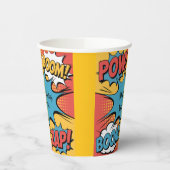 Superhero Comic Book Pop Art Boy Birthday Party Pappbecher (Links)