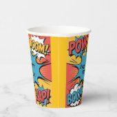 Superhero Comic Book Pop Art Boy Birthday Party Pappbecher (Rechts)