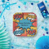 Superhero Comic Book Pop Art Boy Birthday Party Pappteller (Party)