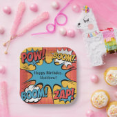 Superhero Comic Book Pop Art Boy Birthday Party Pappteller (Party)