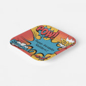 Superhero Comic Book Pop Art Boy Birthday Party Pappteller (Gewinkelt)