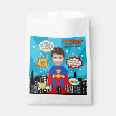 Superhero Comic Book Style Boy Birthday Foto Geschenktütchen (Vorderseite)