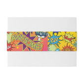 SUPERHERO COMIC BOOK WEDING EINLADUNGSBANDEROLE (Rückseitenbeispiel)