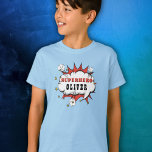 Superhero Comic Boy Birthday Party Gast Ehre T-Shirt<br><div class="desc">Superhero Comic Boy Birthday Party Gast der Ehre T - Shirt. Spaß personalisierter Superheld Geburtstagsparty T - Shirt für Jungen mit Namen. Füge Deinen Namen hinzu.</div>