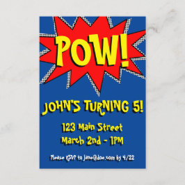 Superhero Comic Buch Thema Einladung Vorlage