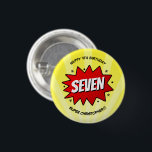Superhero Comic buchen jedes Alter Geburtstag Button<br><div class="desc">Feiern Sie stilvoll mit diesen lustigen und sehr trendigen Jubiläumsknöpfen. Das Design lässt sich einfach mit Ihrer speziellen Veranstaltungssprache personalisieren und Ihre Gäste werden begeistert sein,  wenn sie diese fantastischen Buttons erhalten. Entsprechende Party-Elemente finden Sie in der Auflistung.</div>