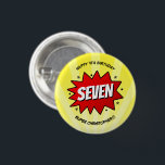 Superhero Comic buchen jedes Alter Geburtstag Button<br><div class="desc">Feiern Sie stilvoll mit diesen lustigen und sehr trendigen Jubiläumsknöpfen. Das Design lässt sich einfach mit Ihrer speziellen Veranstaltungssprache personalisieren und Ihre Gäste werden begeistert sein,  wenn sie diese fantastischen Buttons erhalten. Entsprechende Party-Elemente finden Sie in der Auflistung.</div>