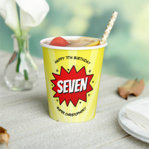 Superhero Comic buchen jedes Alter Geburtstag Pappbecher