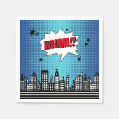 Superhero Comic buchen jedes Alter Geburtstag Serviette (Vorderseite)