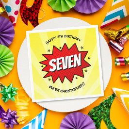 Superhero Comic buchen jedes Alter Geburtstag Serviette