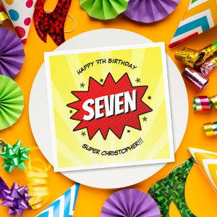 Superhero Comic buchen jedes Alter Geburtstag Serviette