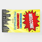 Superhero Comic buchen jedes Alter Geburtstag Will Banner (Horizontal)