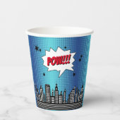 Superhero Comic bucht alle Altersstufen von Geburt Pappbecher (Vorderseite)