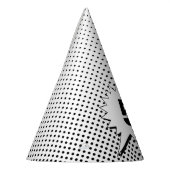 Superhero Comic Dot - Editable Age Speech Bubble Partyhütchen (Links)