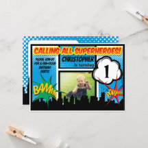 Superhero Comic Foto Boys 1. Geburtstag Party