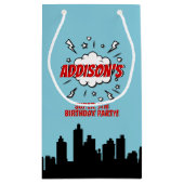 Superhero Comic Geburtstagsparty Geschenktasche Kleine Geschenktüte (Rückseite)