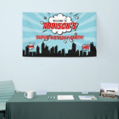 Superhero Comic Geburtstagsparty Willkommensbanner Banner (Messeveranstaltung)