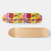 Superhero Comic Pop Hintergrund Skateboard (Horizontal)