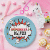 Superhero Comic Speech Bubble Boy Birthday Party Pappteller (Party)