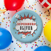 Superhero Comic Speech Bubble Boy Birthday Party Pappteller