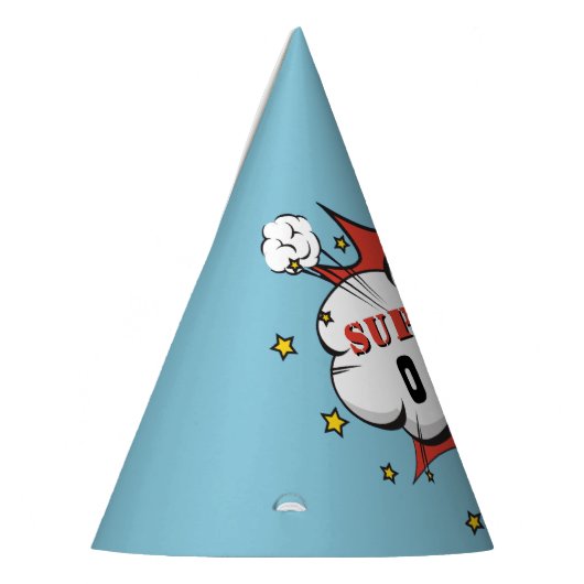 Superhero Comic Speech Bubble Boy Birthday Partyhütchen (Links)