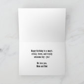 Superhero Comic Speech Bubble Boy Foto Geburtstag Karte (Innenseite)