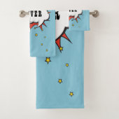 Superhero Comic Speech Bubble Boy Name Badhandtuch Set (Insitu)