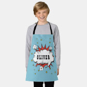 Superhero Comic Speech Bubble Boy Name Schürze (Getragen)