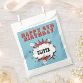 Superhero Comic Speech Bubble Happy Birthday Geschenktütchen (Ausgeschnitten)