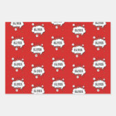 Superhero Comic Speech Bubble Red Boy Name Geschenkpapier Set (Vorderseite 2)