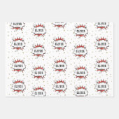 Superhero Comic Speech Bubble Red Boy Name Geschenkpapier Set (Vorderseite 2)