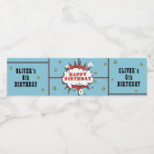 Superhero Comic Speech Cloud Boy Geburtstag Wasserflaschenetikett (Einzelnes Label)