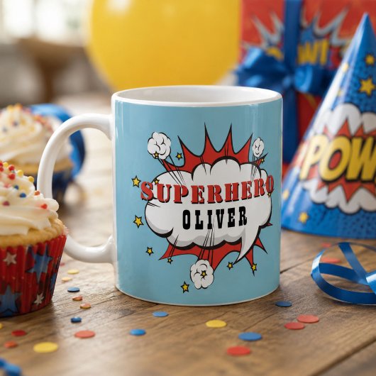 Superhero Comic Speech Cloud Boy Kaffeetasse